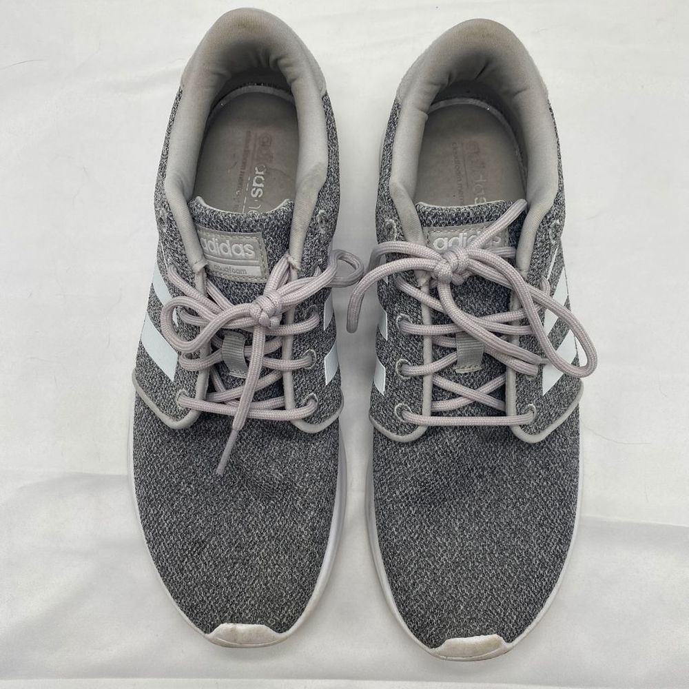 Adidas Gray Cloudfoam Lace Up Sneakers Size 8.5 - Picture 4 of 9